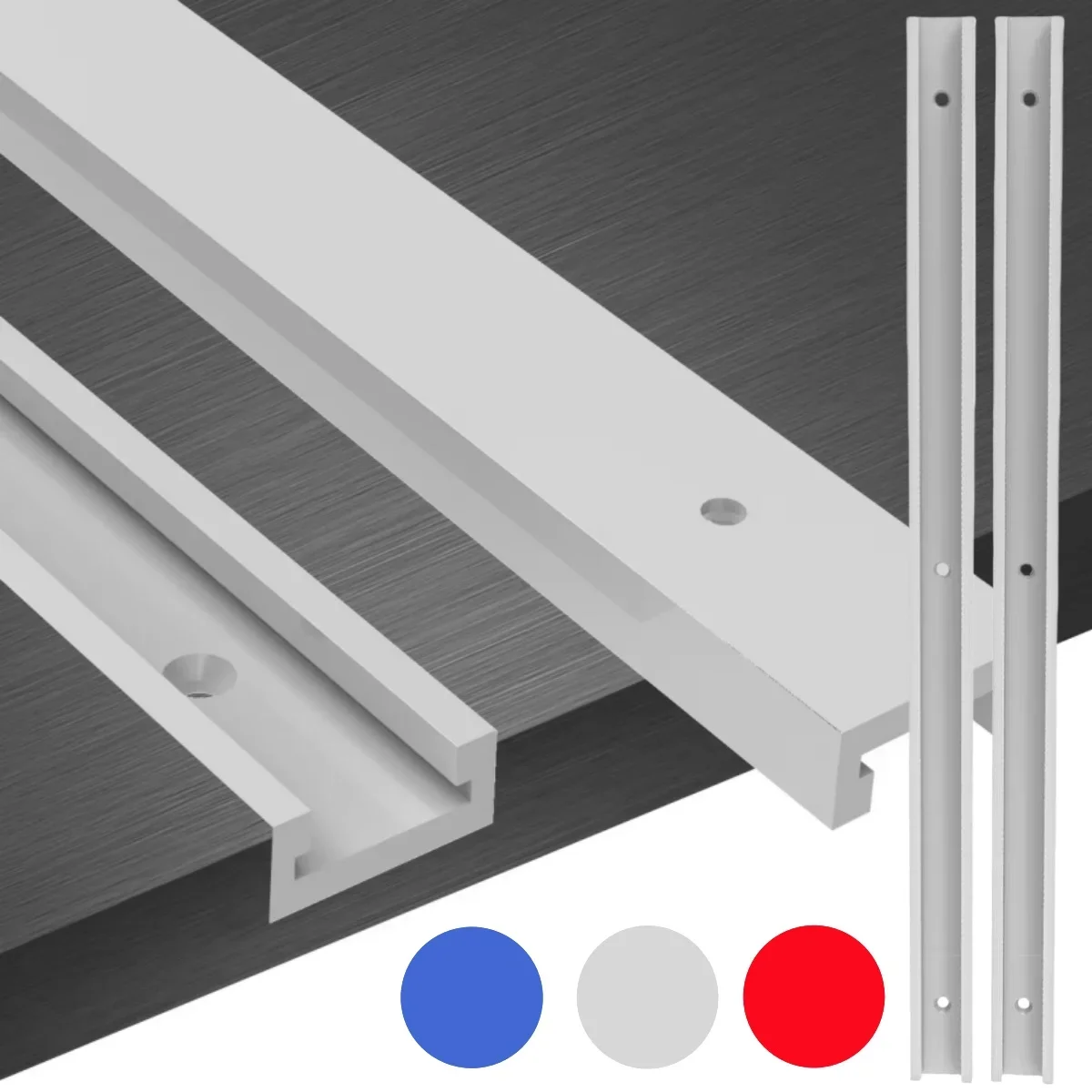 2Pcs 19/30 Type Tracks T Slot Miter Jig Tool for Woodworking Router Table, Aluminum Alloy Miter Track Jig Fixture Track Jig Tool