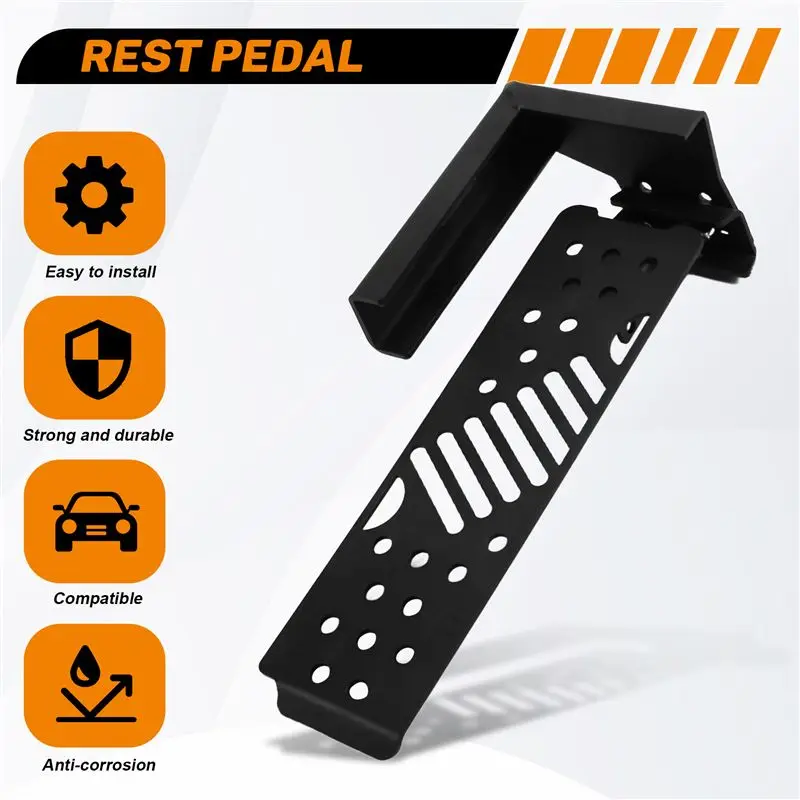 A82M-Dead Pedal Driver Foot Rest Left Side Kick Panel For Jeep Wrangler JL JLU 2018 - 2022 Gladiator JT 2020