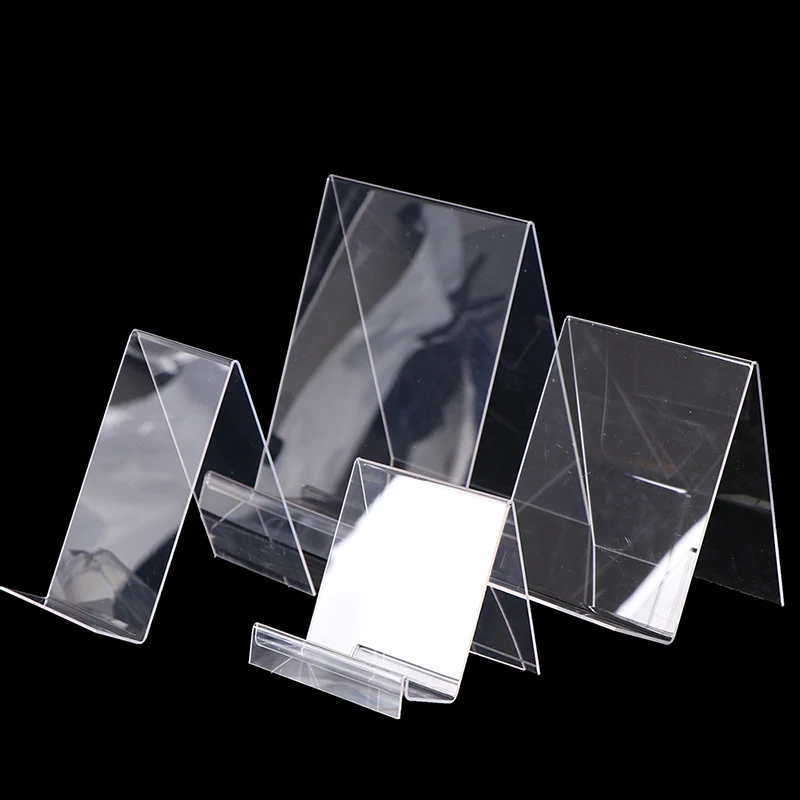 1pcs Acrylic Book Stand Book Holder For Display Clear Easel Stand For Display Display Holder For Postcard Sticker