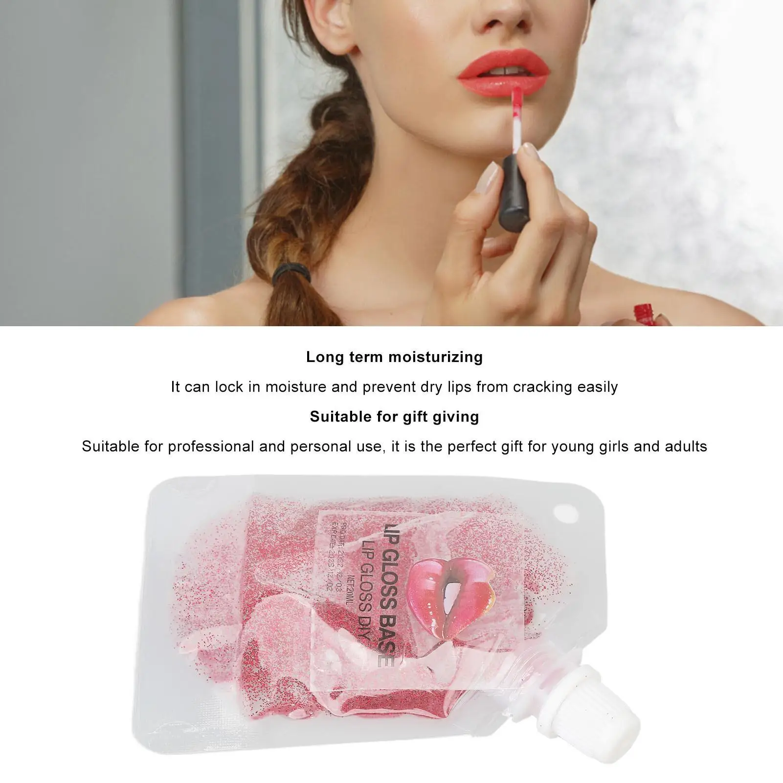 Base Hidratante Clear Lip Gloss - Fórmula Hidratante Leve para Alta - 20ml para Lábios Lindos