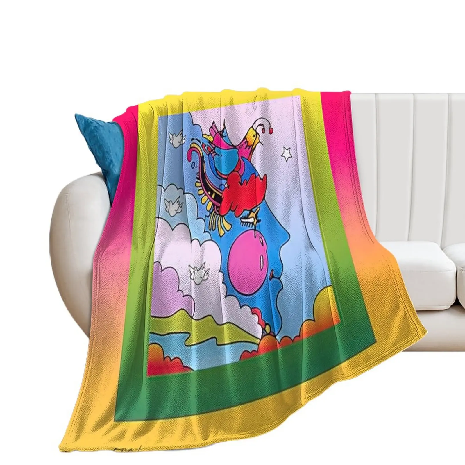 

peter max art, peter max artwork, peter max paintings Throw Blanket Decoratives Bed covers Blankets