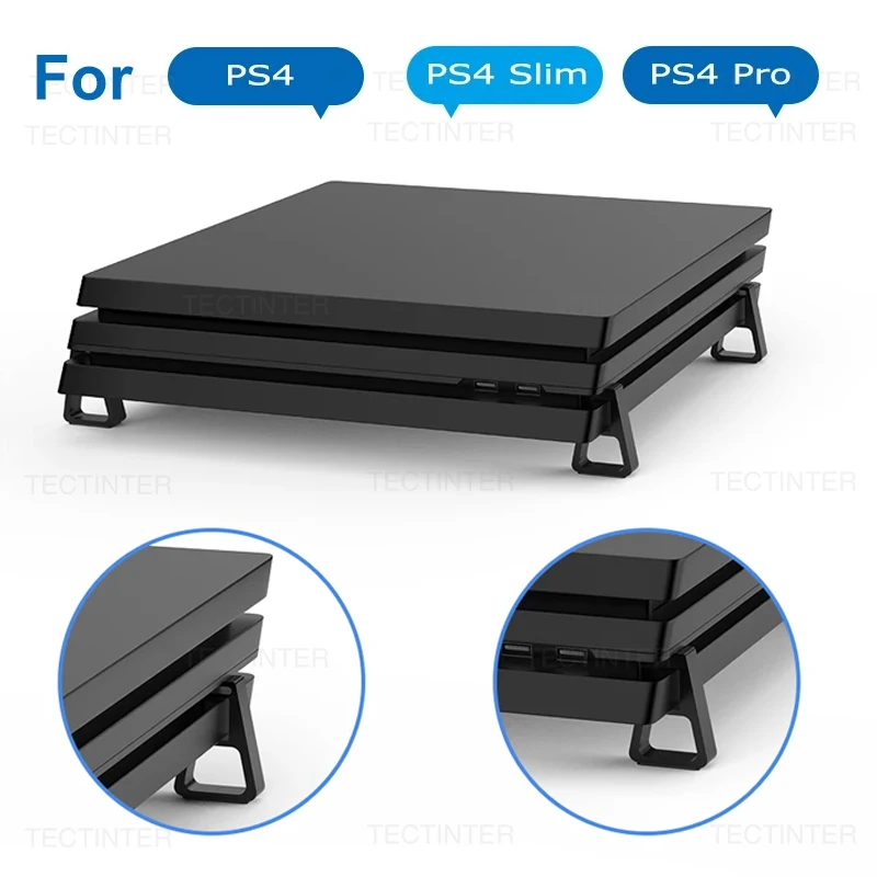 4Pcs Cooling Horizontal Version Cooling Holder Stand For PS4 /Slim /Pro Console Accessories Anti-Slip Base Flat-Mounted Bracket