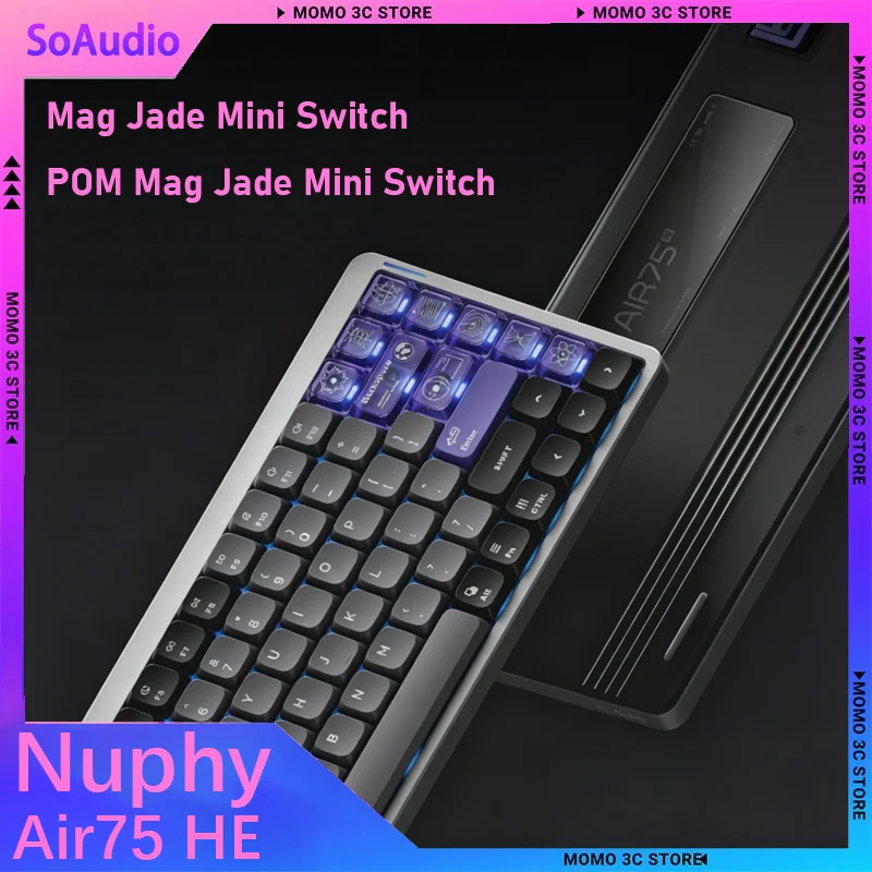 NuPhy Air75 HE Wired Magnetic Switch Keyboard 8KHz Rapid Trigger 0.01mm Accuracy Esports Gamer PC Gaming Keyboard Gifts