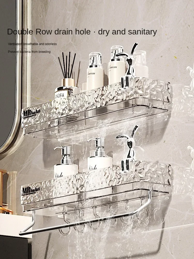 

Innovative Bathroom Storage Rack- No Drilling Required Toilet Shelf Wall-Mounted Sink Storage Organizer