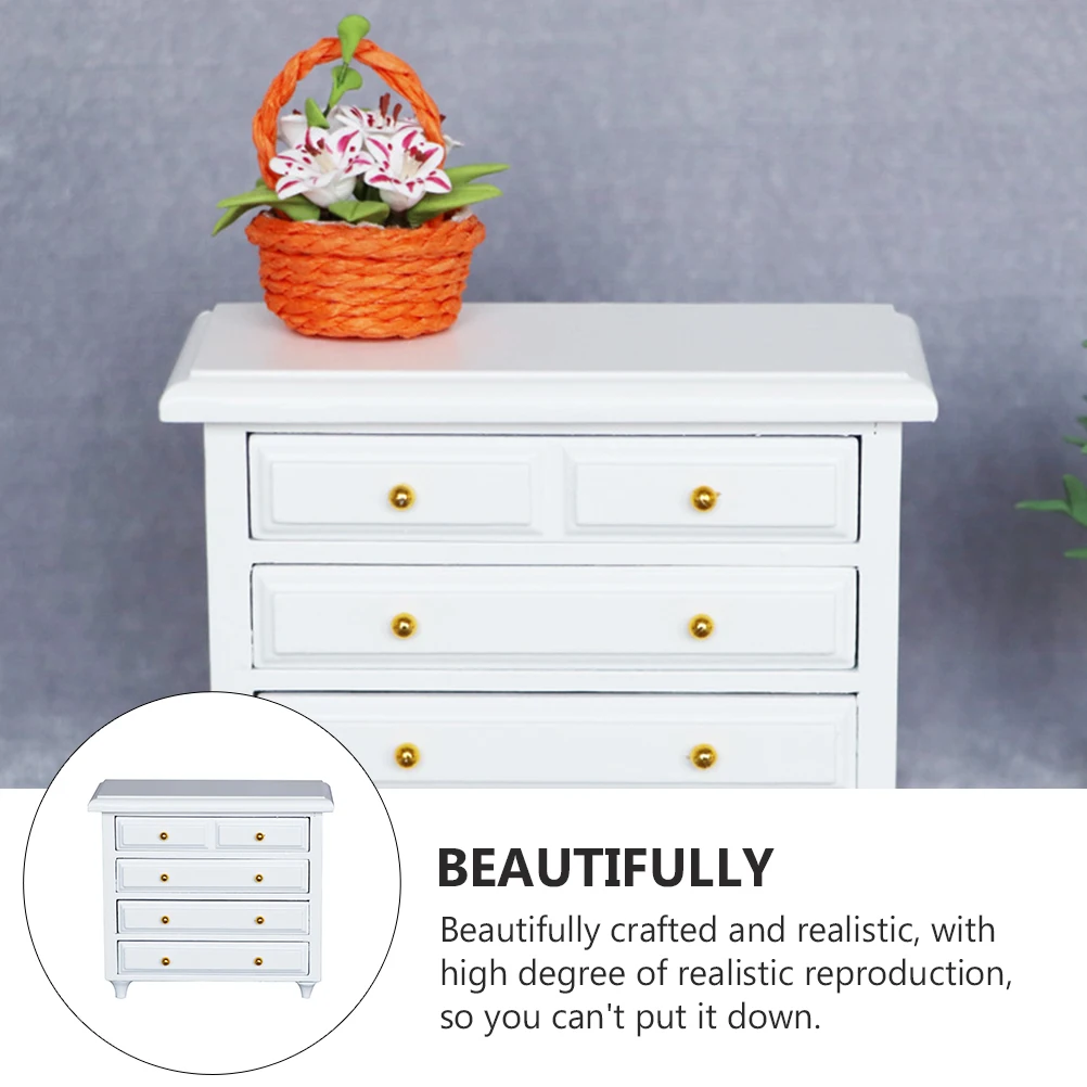 Decoración de gabinete de madera en miniatura, artesanía fina, Mini muebles de casa realistas, modelo de empresa de proyectos de graduación para estudiantes, 1 ud.