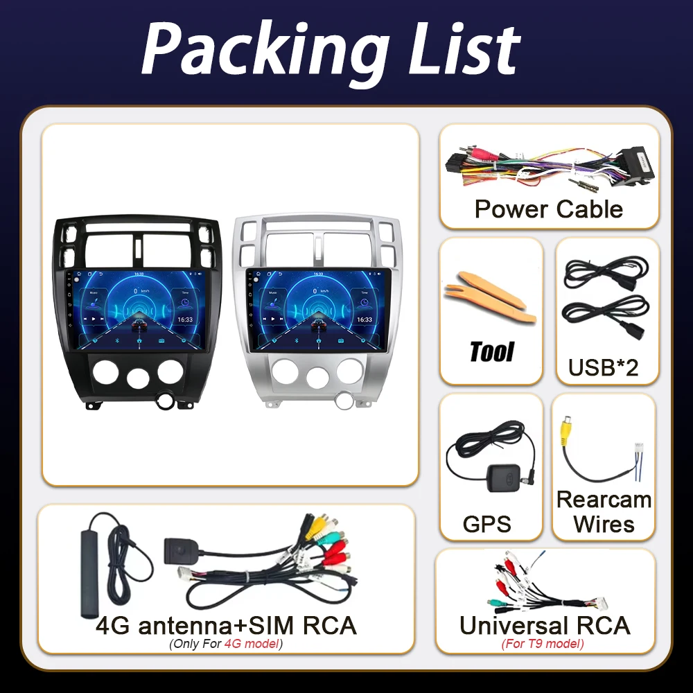 Android 16 Radio For Hyundai Tucson 2006 - 2013 Car Intelligent System 2din GPS Stereo Carplay Head Unit Multimedia Video Player