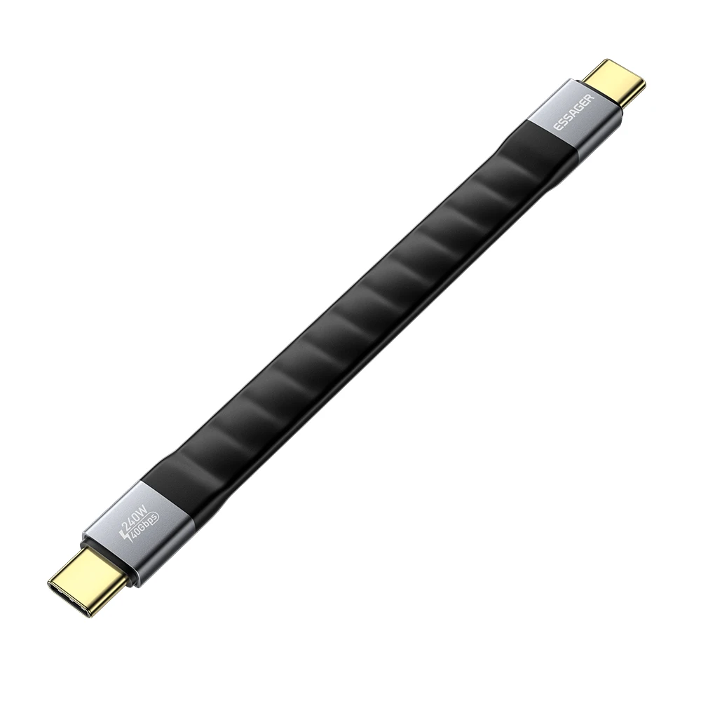 Essager USB 4.0 Typ-C-Kabel, 40 Gbit/s, Datenübertragung und 8 K bei 60 Hz, Video, 240 W PD, schnelles Aufladen für MacBook, iPhone, Laptop, mobile Festplatte