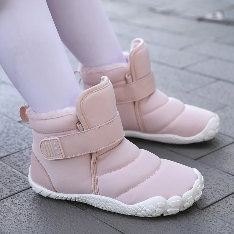 

Kids' Outdoor Anti-slip Winter Snow Plush Warm Boots Boys Girls Waterproof Soft Fur Winter Warm Boot Girls Ankle Winter Boots
