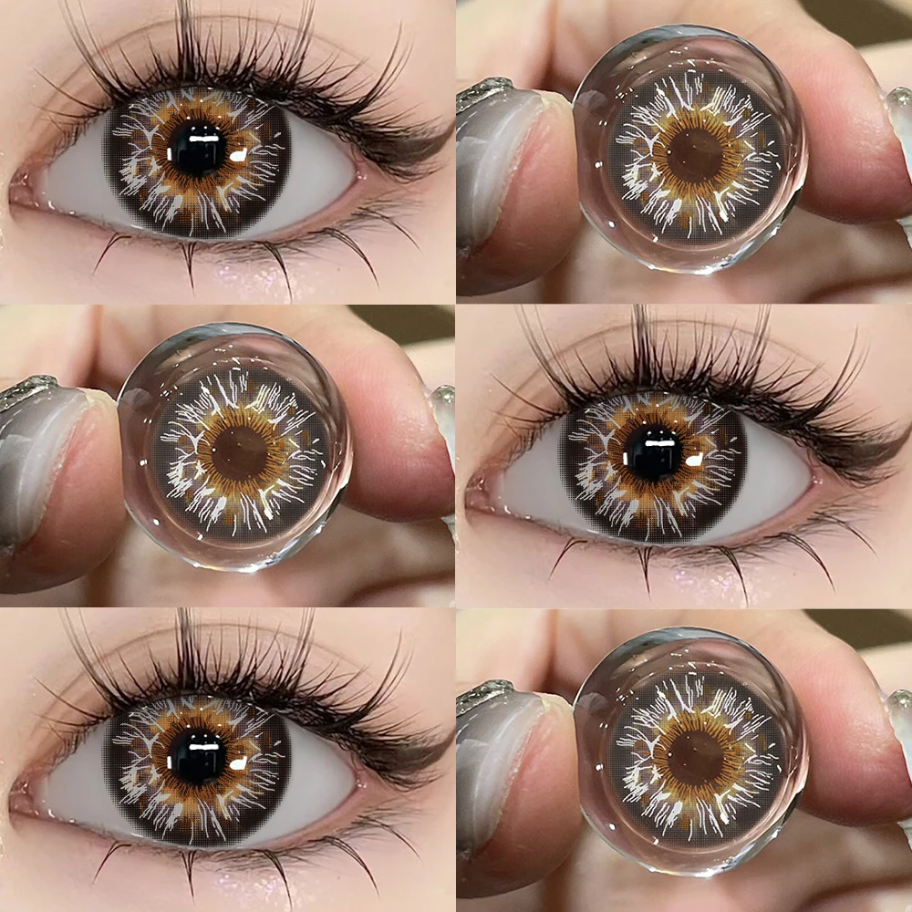UYAAI NEUE Kontaktlinsen Beauty Blaue Augen Farblinsen Große Augen Natürliche Braune Linsen Kosmetik Graue Augenlinsen Make-up Grüne Schönheit – Detail 31
