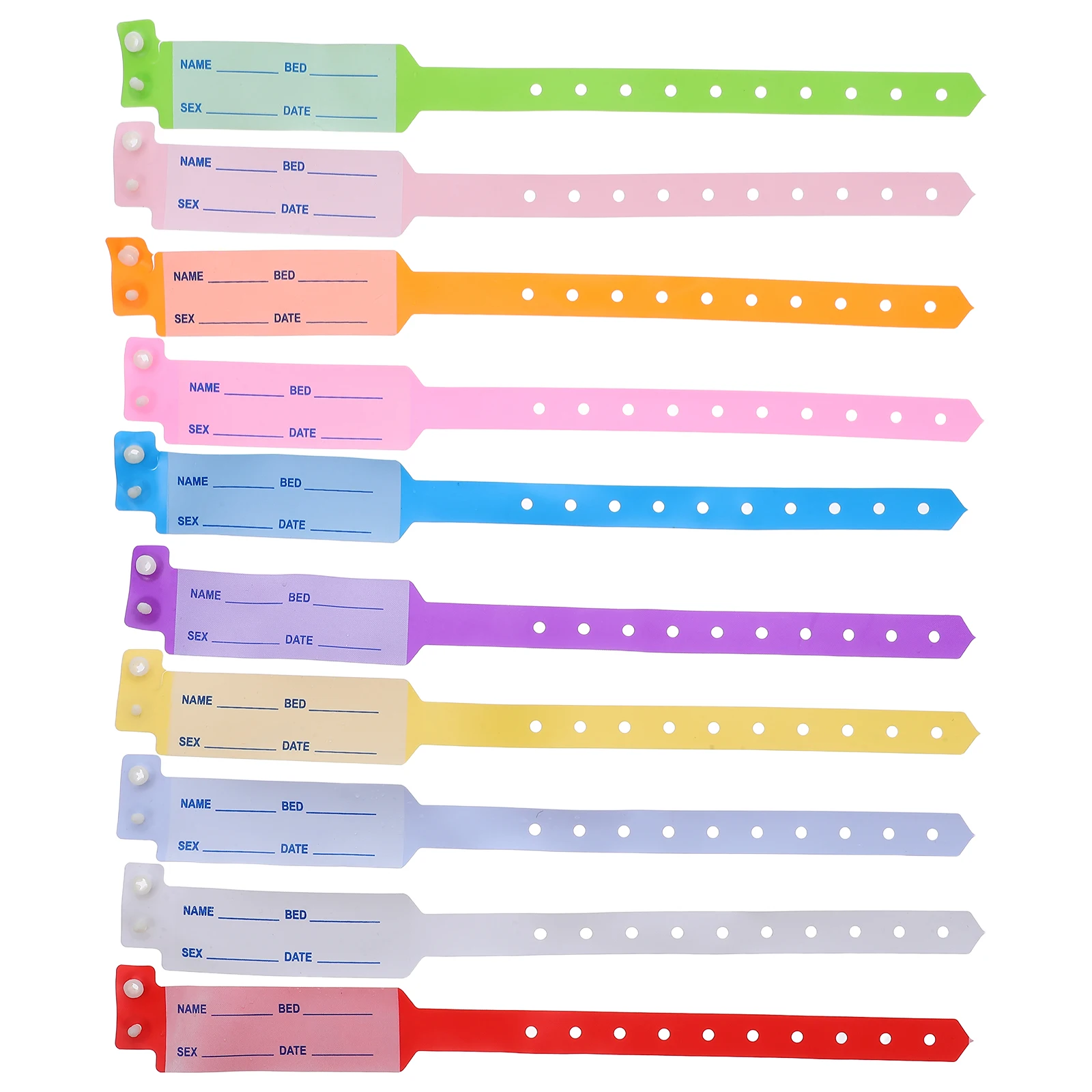 

100Pcs Comfortable Medical Id Wristband - Adjustable Waterproof Patient Identification Bands for Hospital Admission Elderly Care