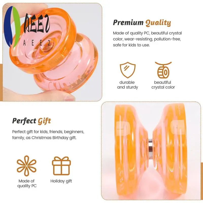 AEE2-MAGICYOYO K2 Plus Crystal Responsive Yoyo,Dual Purpose Yo-Yo With Replacement Unresponsive Bearing For Intermediate