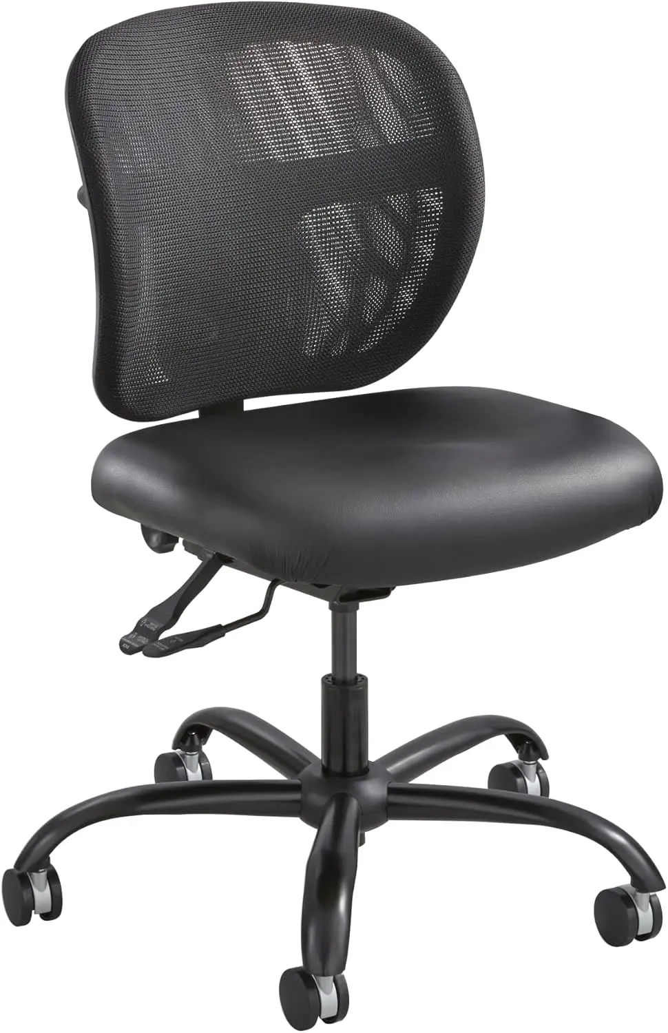 Big and Tall Office Chair, Ergonomic and Height-Adjustable Swivel Seat with Breathable Mesh Back, Heavy-