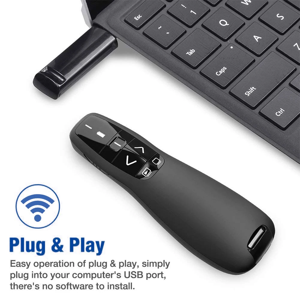 Multifunctional Wireless Presenter Pen Long-Distance Lasers Remote Pointer For Desktop Computer