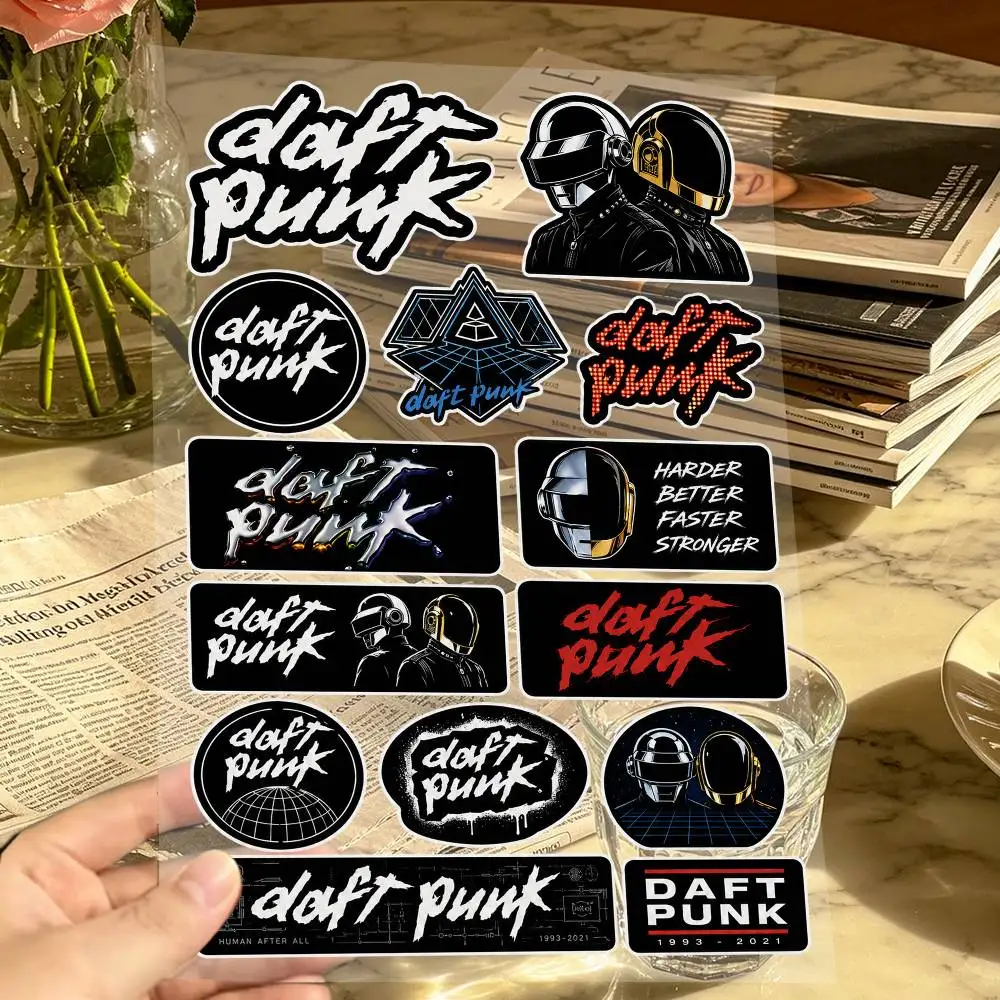 D-Daft Punk  Decal Set High Quality Printed and Cut Stickers Motorcycle Sticker