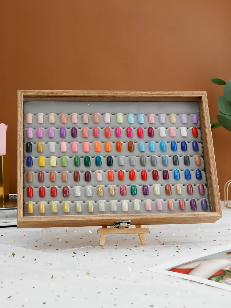 

Large Capacity Nail Art Storage Box Nail Color Display Board Box False Tips Display Holder Nail Art Showing Shelf Manicure Tools