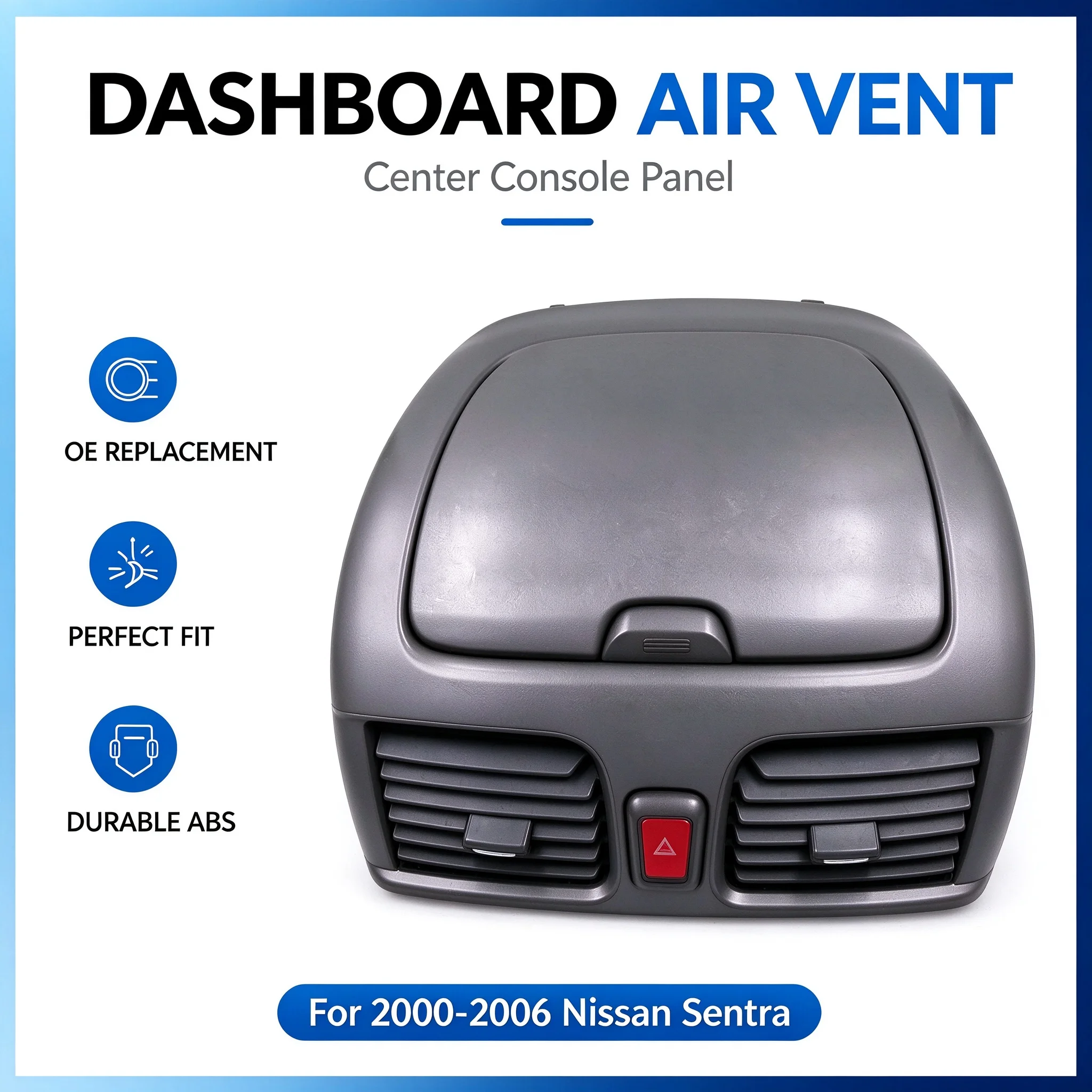 Dashboard Air Conditioning A/C Air Vent Outlet Grille Panel Replacement For Nissan Sentra Sunny 2000-2006