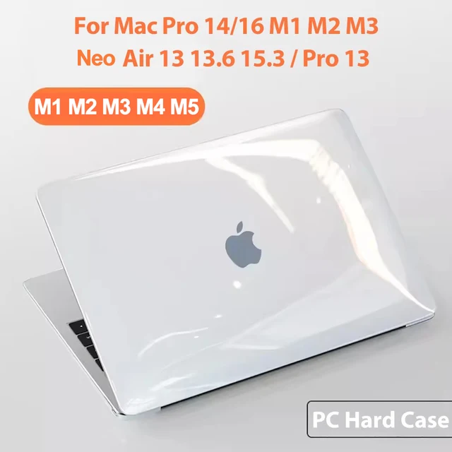 Etui na laptopy Macbook Pro 14 Case M2 M3 M5 Neo A18 Pro 16 Cover M1 Mac Book Air 13 Case 2025 13.6 Air 15.3 M4 Case