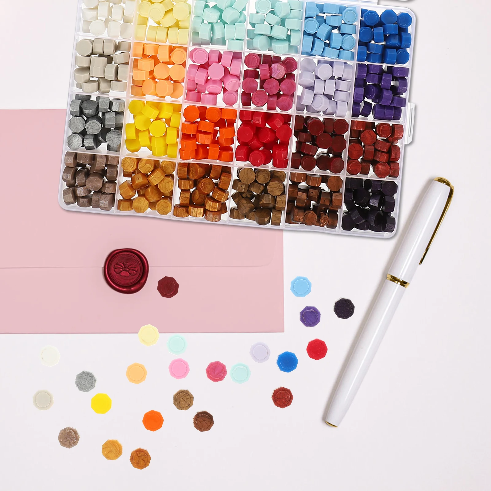 

1 Box Vintage Wax Sealing Beads Wedding Invitations Envelope Letters Diy Craft Decor Fire Paint Wax Particles Sealing