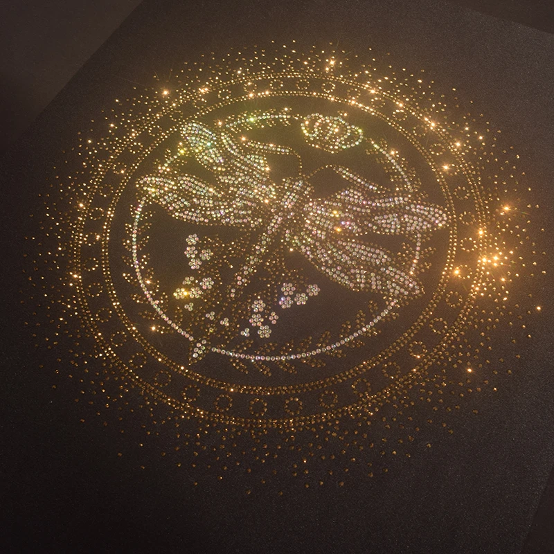 Nieuwe kleur Dragonfly Hot Map sprankelende strass patch kleding diy T-shirt accessoires opstrijkpatronen voor kleding