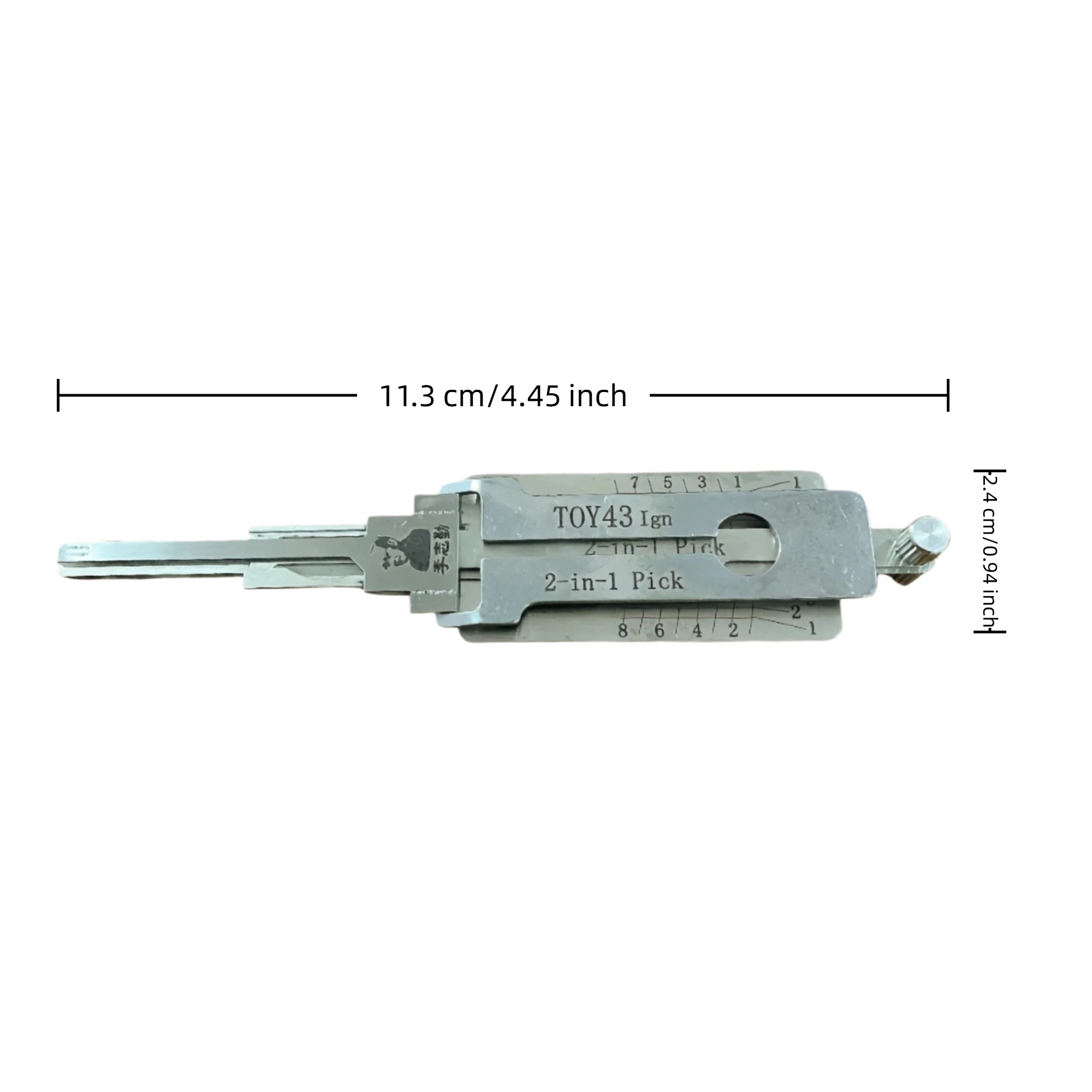 Lishi TOY43 Ign 2-in-1 Schlosserwerkzeug Lockpick & Decoder Flachfräsen für H-onda Motorrad/T-oyota/GE3/Geely Modelle – Detail 5