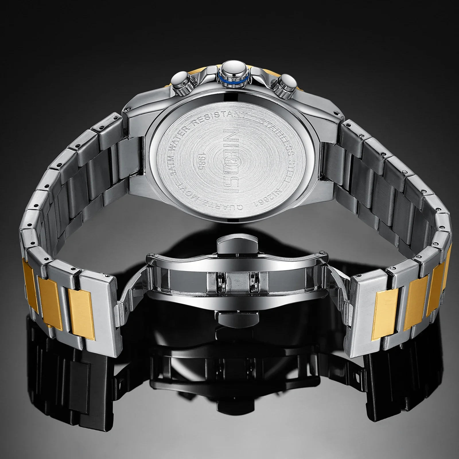 NIBOSI брендовые роскошные мужские кварцевые часы из нержавеющей стали, водонепроницаемые часы для мужчин, хронограф с датой, новые часы reloj hombre