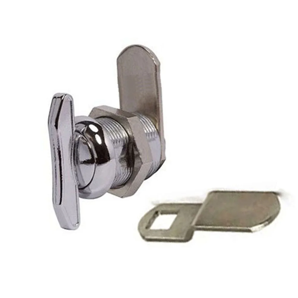 Keyless Cam Lock for Mailbox Cabinet Drawer Zinc Alloy Thumb Knob Lock with 4 Adjustable Locking Plates 16mm 20mm 25mm 30mm