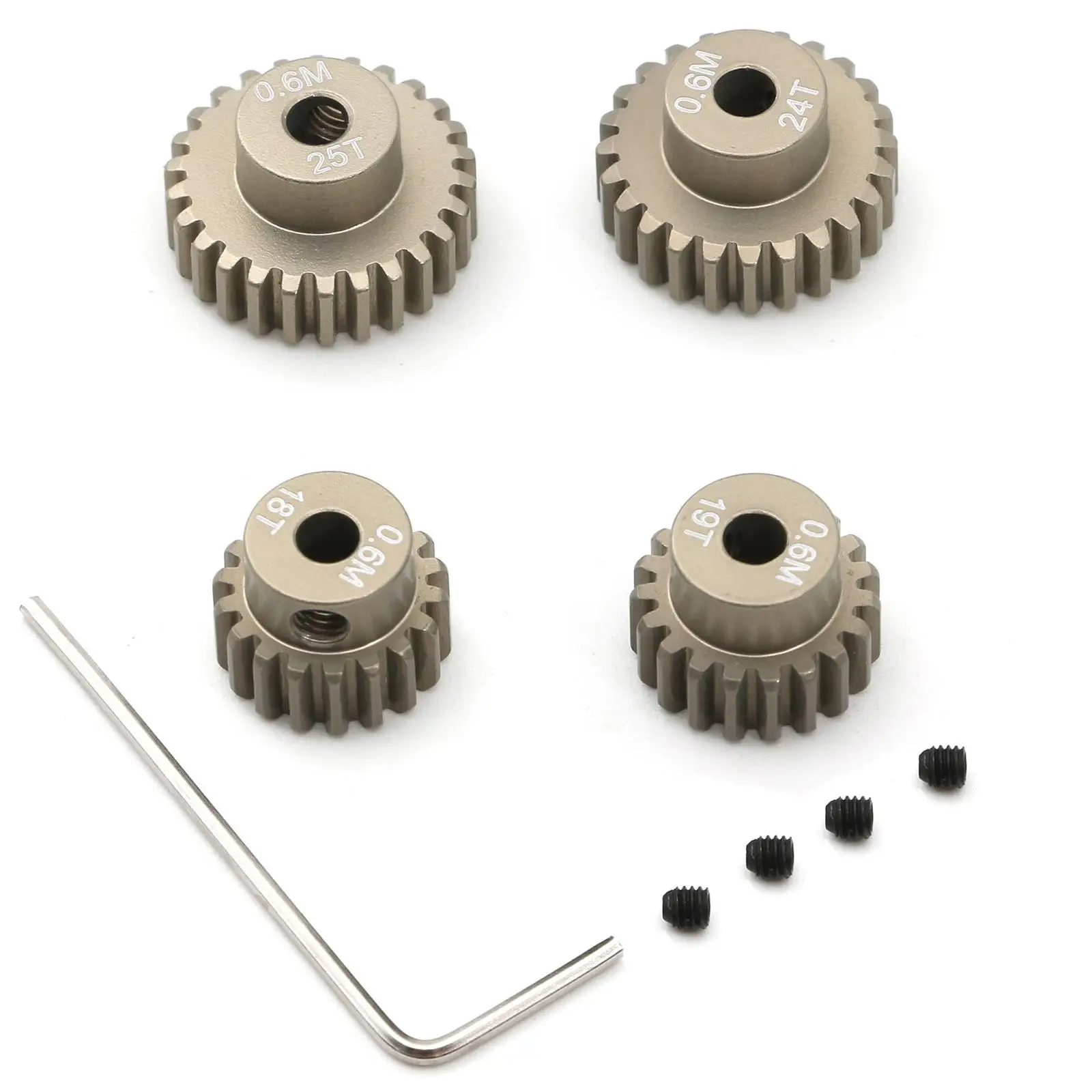 Pinion Gear Sets Compatible with 18T 19T 24T 25T DIY Modification Accessory RC Gear for TT01 TT02 TB02 TA05 RC Model Car Vehicle