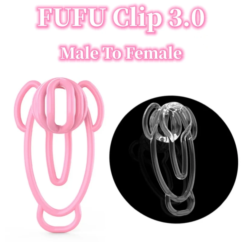 BDSM Panty Chastity with The Fufu Clip Sissy Male Mimic Female Pussy Chastity Cage Plastic Trainingsclip Cock Cage Adult Sex Toy