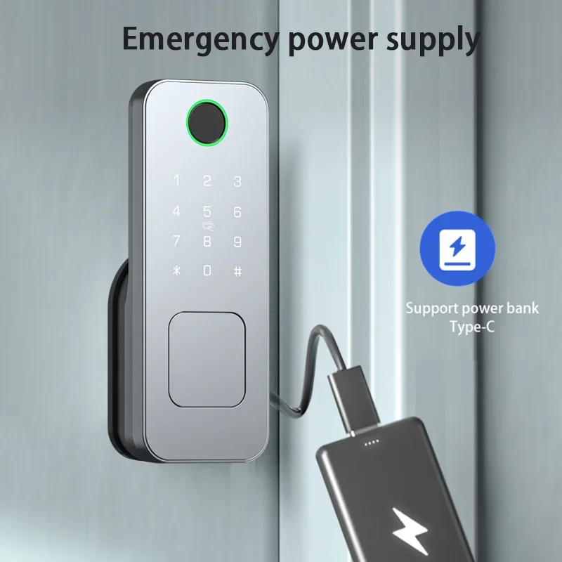Smartier Outdoor Electronic Smart Fingerprint Password Serratura digitale Tuya Ttlock Smart Door Lock