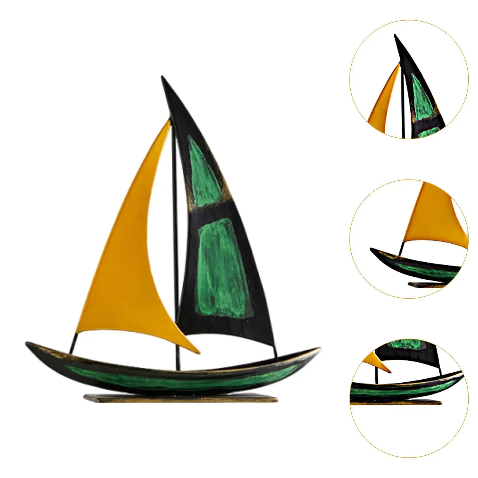 الحديد المراكب الشراعية النحت سطح المكتب قارب تمثال تمثال جمع لمكتب خزانة المنزل الجدول محور غرفة المعيشة الديكور #5