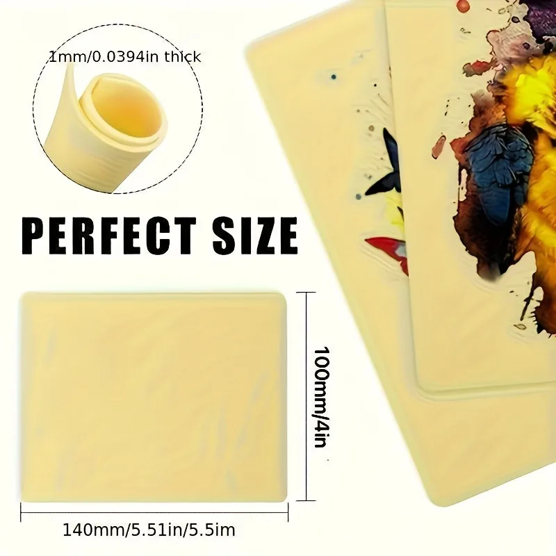 15pcs Yellow Tattoo Practice Skin Blank for Microblading Artists 1mm for Line Practice Tattoo Accessories Tattoo Supplies