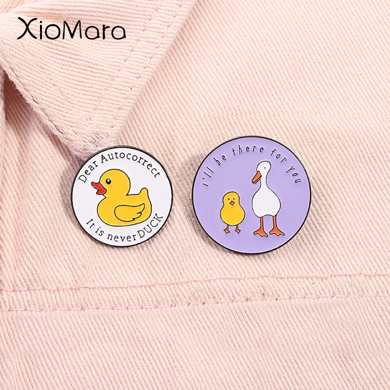 

I'll Be There For You TV Show Enamel Pin Dear Autocorrect It is Never Duck Brooches Lapel Badge Jewelry Gifts For Best Friends