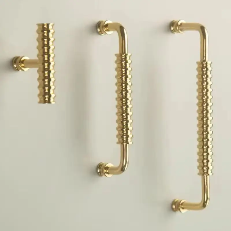 10PCS Solid Brass French Rope Furniture Pulls Handles Drawer Knobs Cupboard Wardrobe Closet Dresser Shoe Cabinet Door Pulls Pens