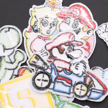 1/25Pcs משחק דמות פטריות ילדי תפירת מדבקות MINISO מריו דינוזאור רקום טלאים ברזל על בגדי תיקון חורים 10 best sales לתפור על טלאי - №9