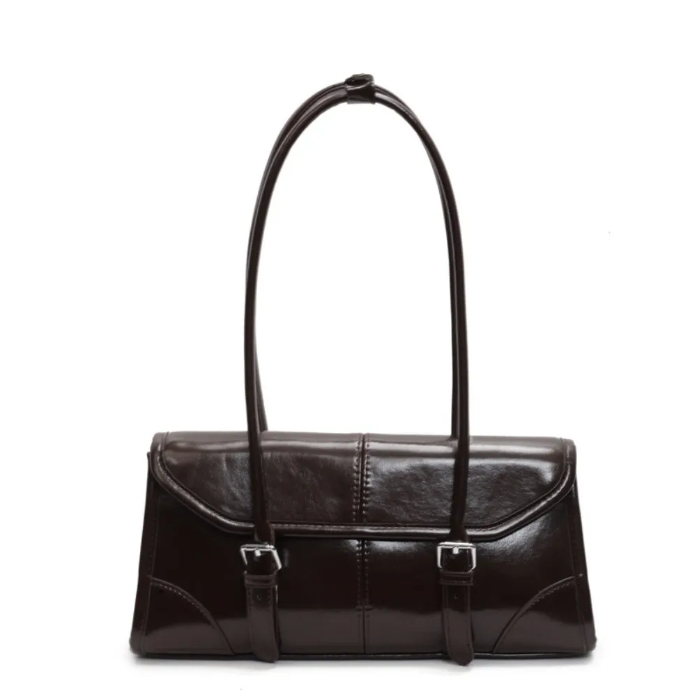 

Elegant Square Retro PU Shoulder Bag Large Capacity PU Leather PU Underarm Bag All-match Korean Style Retro Handbag Girls Women
