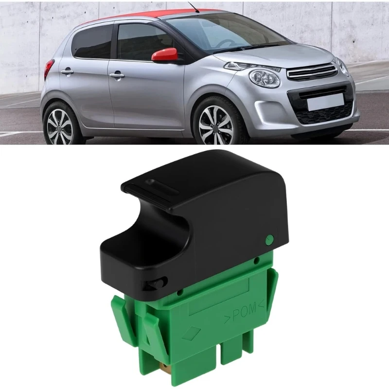 84810-0H010 Door Glass Control Button Assembly with Black Housing Green Base