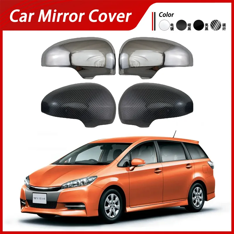 Suitable for 10-19 Toyota Xiaobawang Wish XE20 reverse mirror cover electroplated mirror shell carbon fiber