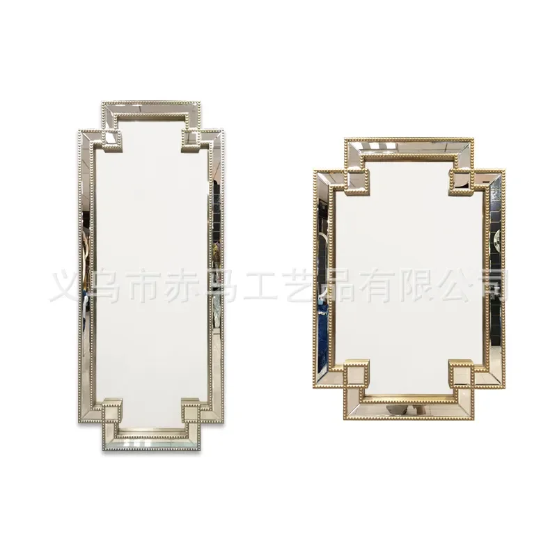 European Style Venice Wall Mirror Decorative Hanging Makeup Glass for Bathroom Vanity Home Furniture Accent