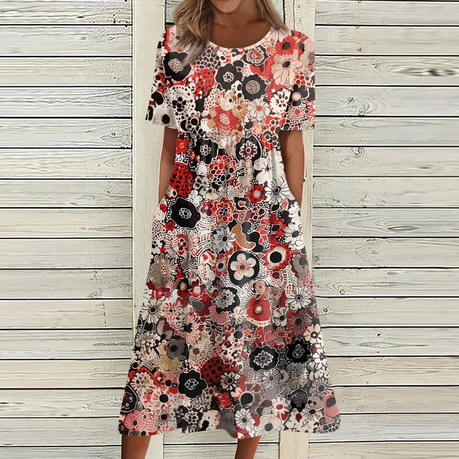 Vestido largo de verano con estampado Floral para mujer, traje bohemio para playa y fiesta de noche, elegante, Vintage, 2024