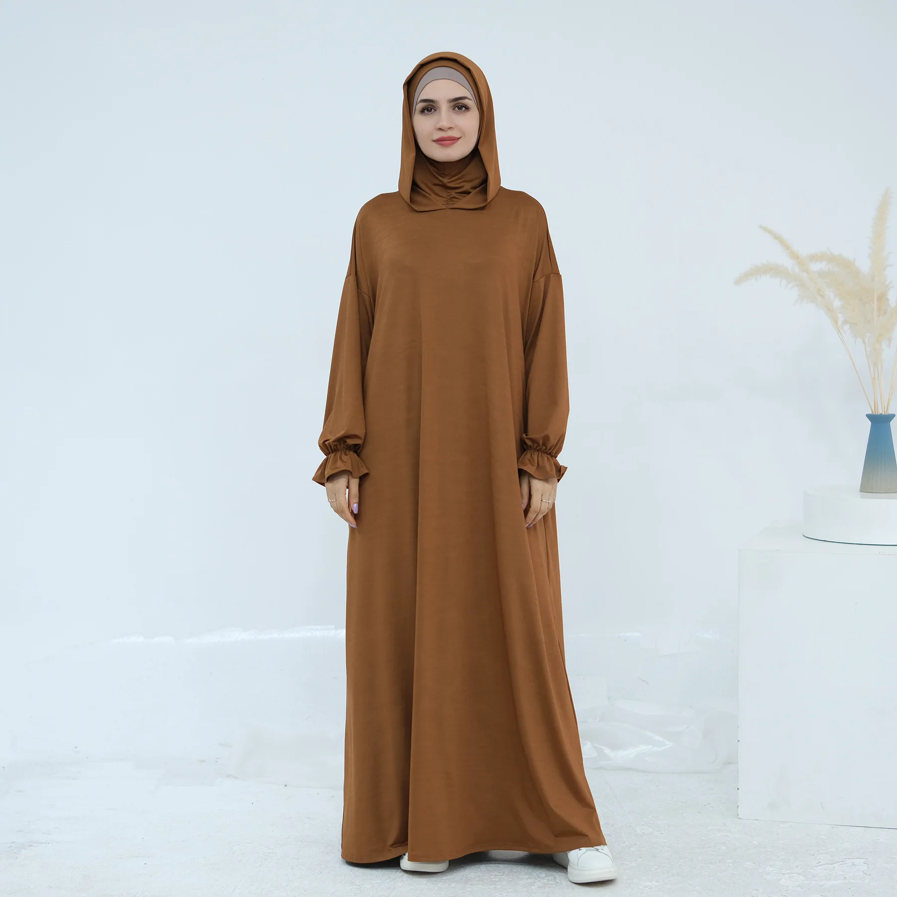 Eid Moslim Jurk voor Vrouwen Capuchon Abaya Dubai Ramadan Jilbab Gebed Jurken Vestido Kaftan Ramadan Islam Kleding Arabische Lange Gewaad