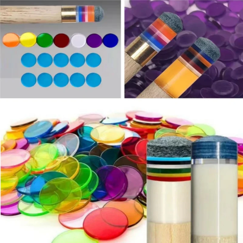 

Подушечки для наконечников кия, 10 шт., сменные акриловые наконечники для бильярдного кия и ремонта кия для снукера, профессиональные аксессуары