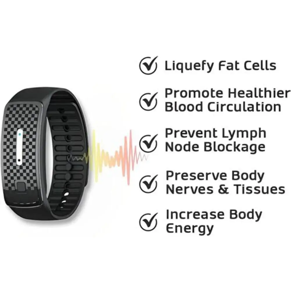 New Magnetic Heart Rate Fitness Pedometer Body Shape Wristband Lymphatic Detox Bracelet Smart Wristbands Ultrasonic Bracelet