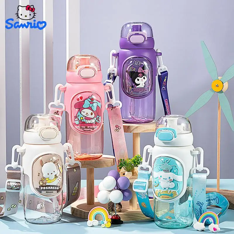 

Sanrio Hello Kitty 600ML Water Cup Cute Kuromi Thermos Cups Anime Cartoon My Melody Juice Cups Insulated Water Bottle Kids Gifts