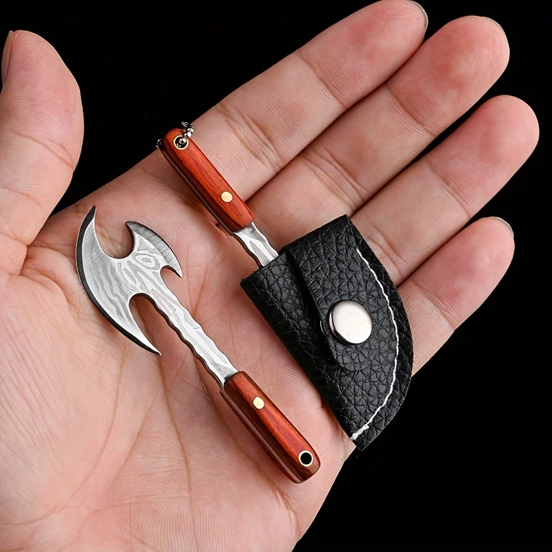 Mini Axe Unwrapping Package Keychain Small Vegetable Knife Carrying Knife ECD Mini Gift Knife Unwrapping Express Knife