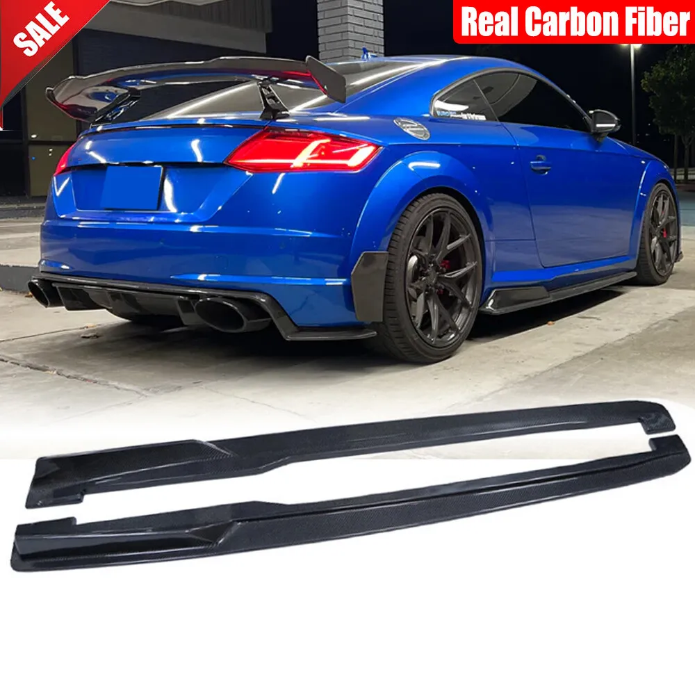

Для Audi TT TTS TTRS MK3 2017-2023: Накладки на пороги из настоящего карбона, спойлер-лип, элементы обвеса, автомобильные аксессуары