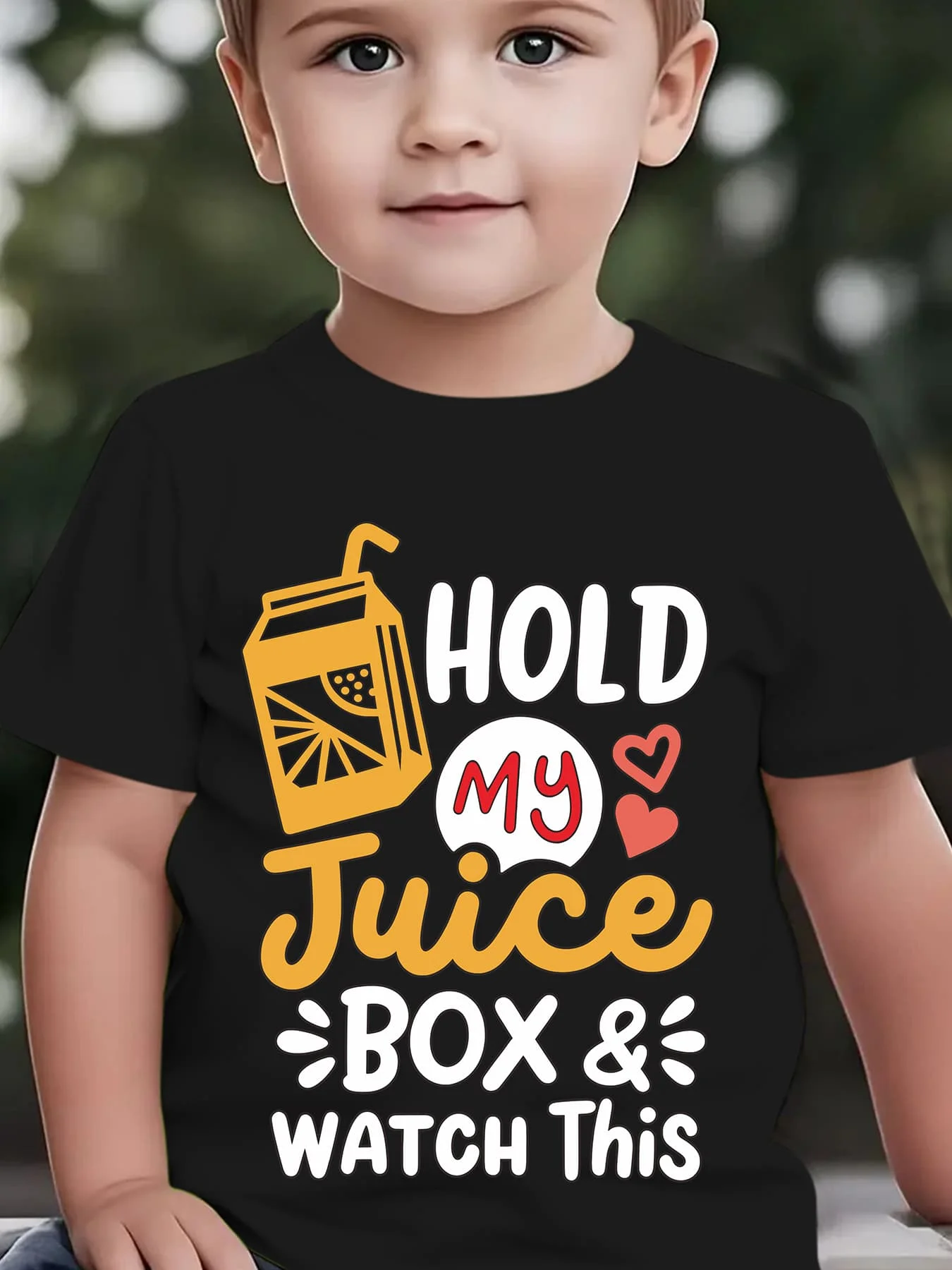 Kids Boys Girls Family Matching T Shirt Hold My Juice Box And Watch This Slogan Print Short Sleeve Tee Daily Parent Child Tops