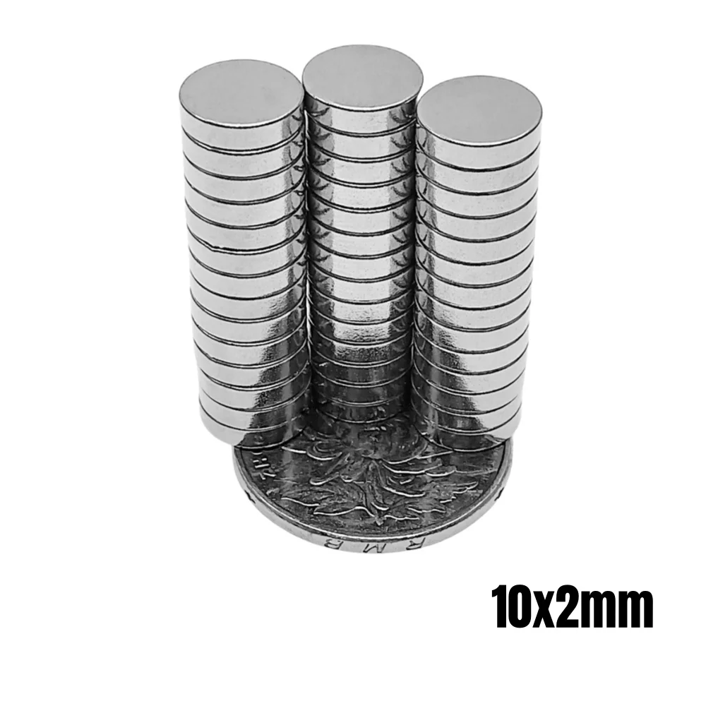 20~300pcs 10x2 Mm Round Powerful Magnet Fridge Bulk Sheet Neodymium Magnet Disc 10x2mm Permanent Ndfeb Magnets Strong 10*2 Mm