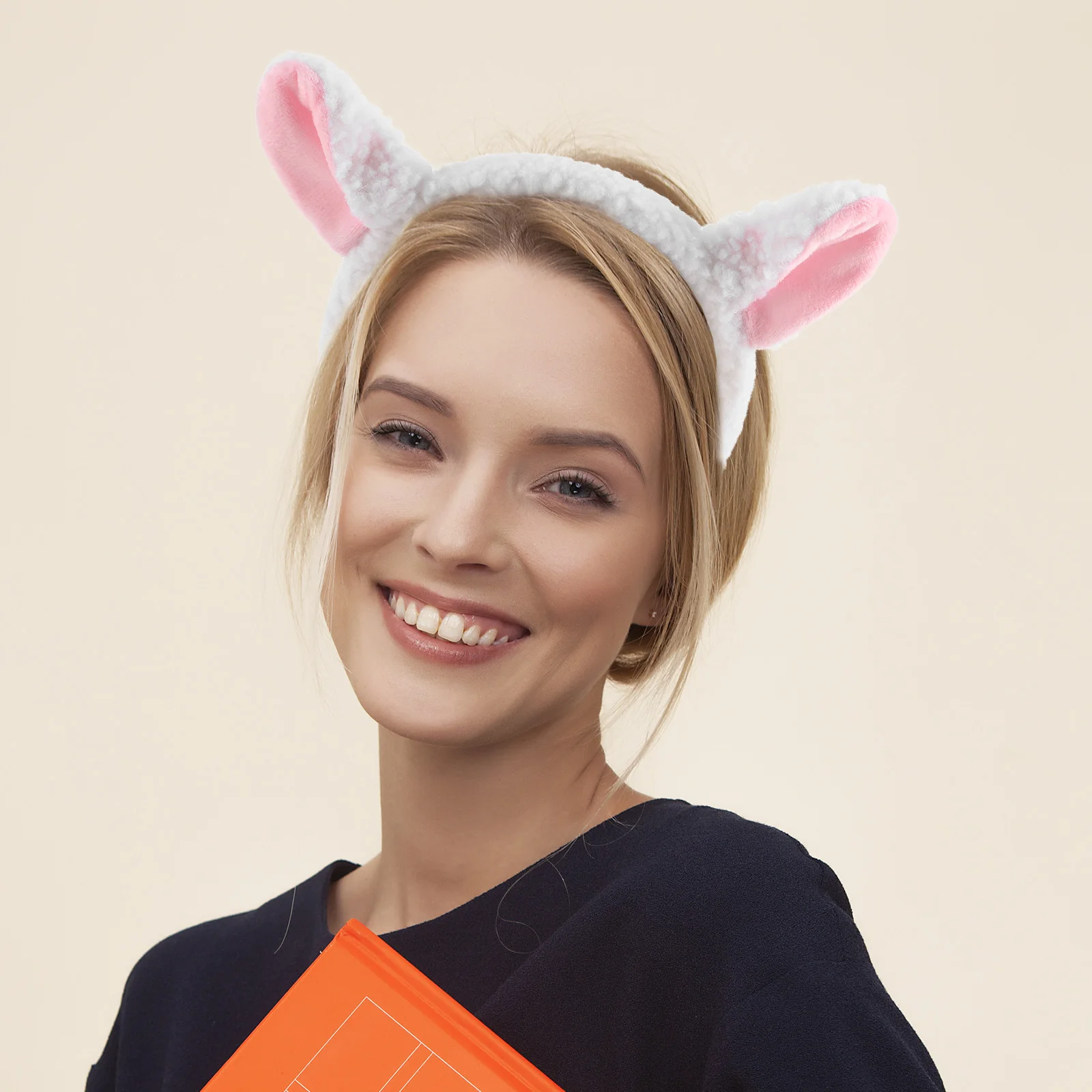 

2 шт. повязка на голову в виде овечьих ушей, мягкий ободок для волос в виде овечьих рожков для женщин, для косплея, вечеринок, украшения на день рождения, белый цвет