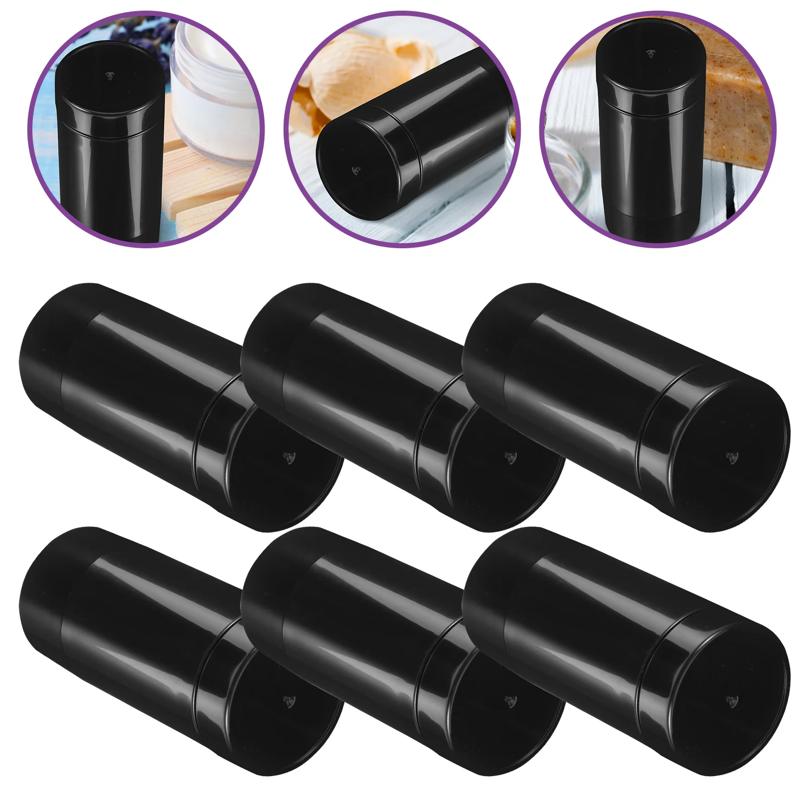 

6 Pcs Nozzle Deodorant Bottle Lipsticks Subs Holder Bracket Dispenser Black Pp Bottles