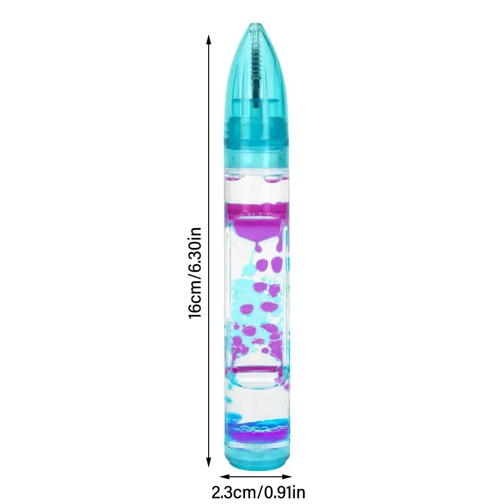 Liquid Motion Bubbler Sensory Toy Pen, Colorful Liquid Timer Pens Great for Stress and Anxiety Relief,Sand Timer for Kids